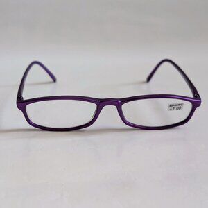 NWT Vintage 90's PC Rectangle Colored Frame Reading Glasses (M. Purple)
